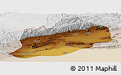 Physical Panoramic Map of Artux, lighten
