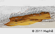 Physical Panoramic Map of Artux, lighten, semi-desaturated