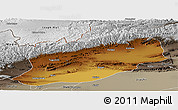 Physical Panoramic Map of Artux, semi-desaturated