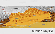 Political Panoramic Map of Artux, physical outside
