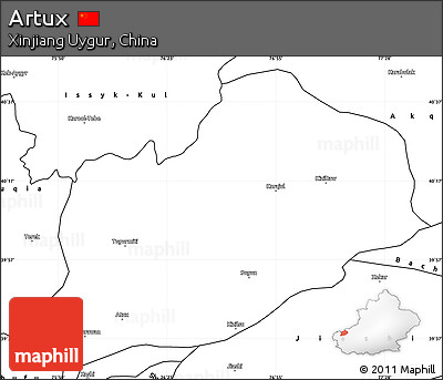 Blank Simple Map of Artux