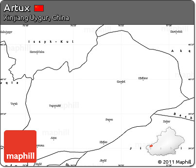 Blank Simple Map of Artux