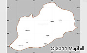 Gray Simple Map of Artux, cropped outside