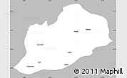 Gray Simple Map of Artux, single color outside