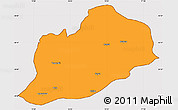 Political Simple Map of Artux, cropped outside