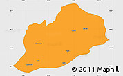Political Simple Map of Artux, single color outside