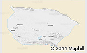 Classic Style 3D Map of Barkol, single color outside