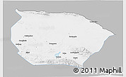 Gray 3D Map of Barkol, single color outside