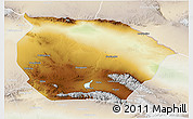 Physical 3D Map of Barkol, lighten