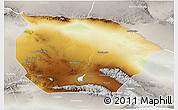 Physical 3D Map of Barkol, lighten, semi-desaturated
