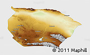 Physical 3D Map of Barkol, single color outside