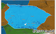 Political 3D Map of Barkol, darken