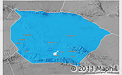 Political 3D Map of Barkol, desaturated