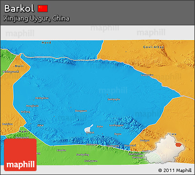 Political 3D Map of Barkol