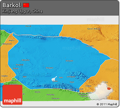 Political 3D Map of Barkol