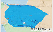 Political 3D Map of Barkol, lighten