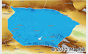 Political 3D Map of Barkol, physical outside