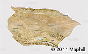 Satellite 3D Map of Barkol, cropped outside