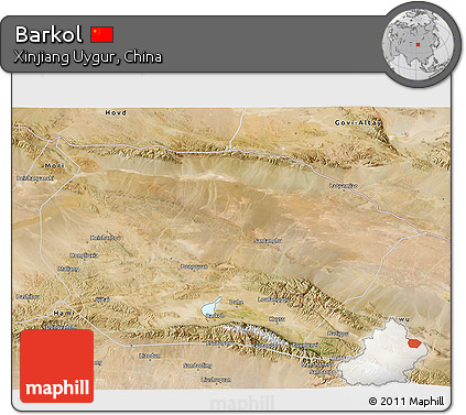 Satellite 3D Map of Barkol