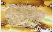 Satellite 3D Map of Barkol, physical outside
