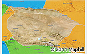 Satellite 3D Map of Barkol, political outside