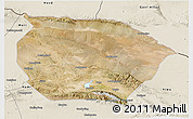 Satellite 3D Map of Barkol, shaded relief outside