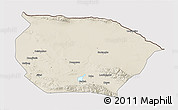 Shaded Relief 3D Map of Barkol, cropped outside