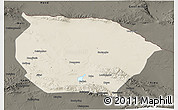 Shaded Relief 3D Map of Barkol, darken