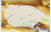 Shaded Relief 3D Map of Barkol, physical outside