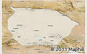 Shaded Relief 3D Map of Barkol, satellite outside