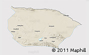 Shaded Relief 3D Map of Barkol, single color outside