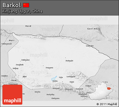 Silver Style 3D Map of Barkol