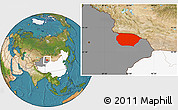 Satellite Location Map of Barkol, highlighted country, highlighted parent region