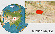 Satellite Location Map of Barkol