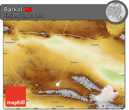 Physical Map of Barkol
