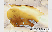 Physical Map of Barkol, lighten