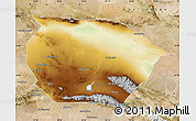 Physical Map of Barkol, satellite outside