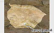 Satellite Map of Barkol, darken
