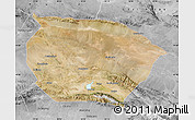 Satellite Map of Barkol, desaturated