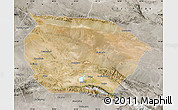 Satellite Map of Barkol, semi-desaturated