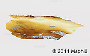 Physical Panoramic Map of Barkol, cropped outside