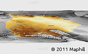 Physical Panoramic Map of Barkol, desaturated