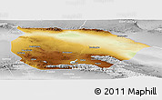 Physical Panoramic Map of Barkol, lighten, desaturated