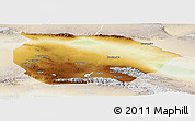 Physical Panoramic Map of Barkol, lighten