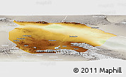 Physical Panoramic Map of Barkol, lighten, semi-desaturated