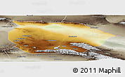 Physical Panoramic Map of Barkol, semi-desaturated