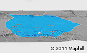 Political Panoramic Map of Barkol, desaturated