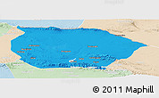 Political Panoramic Map of Barkol, lighten