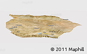 Satellite Panoramic Map of Barkol, cropped outside