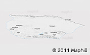 Silver Style Panoramic Map of Barkol, single color outside